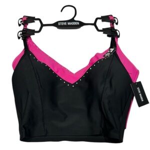 STEVE MADDEN Bling Satiny Bustier Corset Sexy Lingerie 2 Pack NWT Small